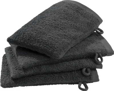 Produktbild von Erwin Müller Waschhandschuh Ludwigsburg" 4er-Pack grau 15x21 cm"
