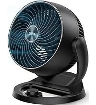 Produktbild von Dreo 28dB leiser Tischventilator, 30cm hoher Ventilator mit Kühlung, 3 Geschwindigkeiten 21m Luftstrom, 120° verstellbar Neigungswinkel Turbo-Luftzirkulator, tragbarer Lüfter für Schlafzimmer, Schwarz