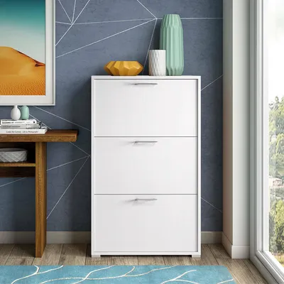 Immagine prodotto di Dmora Scarpiera Amelisa 18x67x112h cm Bianco, 9 Paia 3 Ante Italy