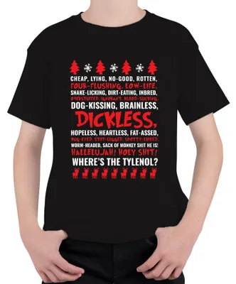 Produktbild von WHERES THE TYLENOL Christmas Ugly Sweater Schöne Bescherung Griswold Uni Kinder T-Shirt, Schwarz, 152