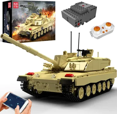 Zdjęcie produktu dla Mould King 20037 Czołg Challenger 2 RC Zdalnie Sterowany Model 1129 Klocki