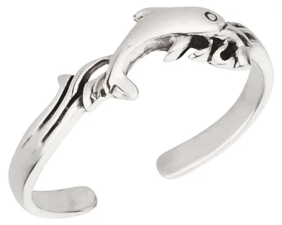 Produktbild von Zehenring Zehring Delfin Wellen 925 Silber