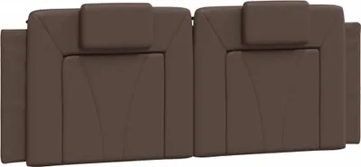 Produktbild von vidaXL Kopfteil-Kissen "Viana" Braun 140 cm Kunstleder
