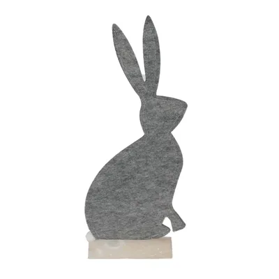 Produktbild von Hase aus Filz stehend auf Holzfuß Dekoartikel Osterdeko 14x4x41cm