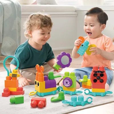 Produktbild von MEGA BLOKS Rollspaß Raupenzug, Kleinkind Motorik-Spielzeug (Sensorik)