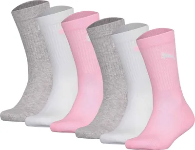 Produktbild von PUMA Kinder Socken, 6er Pack - Sport Junior, Frottee-Sohle, Rippbündchen, Logo Rosa 35-38