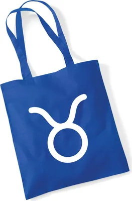 Produktbild von Huuraa Jutebeutel Stier Sternzeichen Zeichen 10 Liter Bright Royal Baumwolle Tasche Geschenkidee