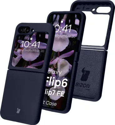 Produktbild von Silikonhülle Bizon Soft Case für Samsung Galaxy Z Flip7 FE / Z Flip6 dunkelblau