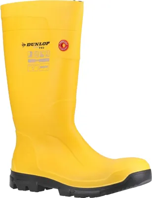 Productafbeelding van Dunlop - Uni veiligheidsschoenen voor heren/dames, hoge schacht, model "Purofort FieldPRO" FS10968 (maat 37 EU) (geel/zwart)