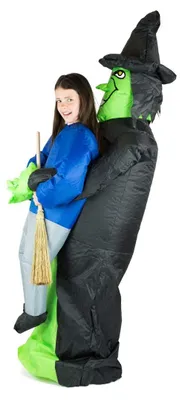 Aufblasbares Hexen-Kostüm für Kinder, One Size, 5-11 Jahre