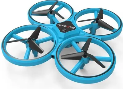 Immagine prodotto di Mini drone con LED, FLYBOTIC, doppio telecomando, looping a 360°, stabilizzazione dell'altitudine, blu