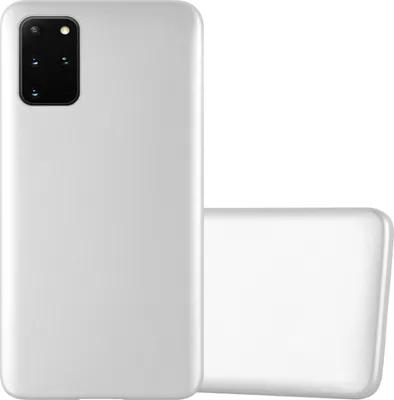 Produktbild von Cadorabo Schutzhülle für Samsung Galaxy S20 PLUS Hülle in Silber Handyhülle TPU Silikon Etui Cover Case