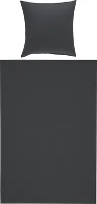 Produktbild von Erwin Müller Bettwäsche Nördlingen" anthrazit 1x 135x200 cm + 1x 80x80 cm"