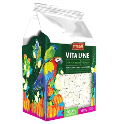 Produktbild von Vitapol VITALINE - Kürbiskerne für alle Papageien 150g