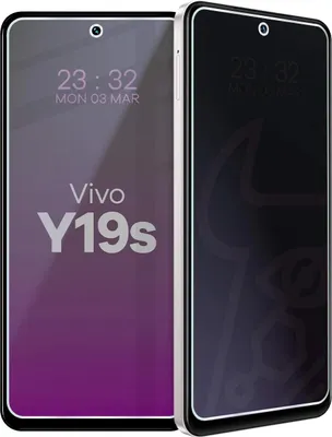 Produktbild von Hybridglas mit Privatschutzfilter für Vivo Y19s, Bizon Glass Mule Shadow, Matt