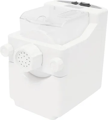 Obrázok produktu pre Elektrický strojček na cestoviny - Automatický strojček na cesto, cestoviny a knedle - Príkon 180 W - Kapacita 500 g - Zástrčka EÚ - S 9 nástavcami - Biely