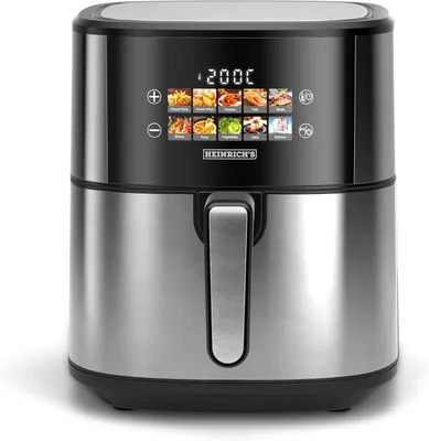 Produktbild von Heinrich´s XXL Heißluftfritteuse 6,5L, 1600W Air Fryer, 10 Programme, LED-Touch-Display, Timer, fettarme Zubereitung, spülmaschinenfest