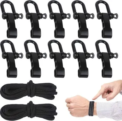 Image de Kit de bracelet de survie 12 pièces avec accessoires et boucles