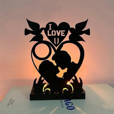 Zdjęcie produktu dla Ibenzoa® – metalowy podświetlik na świece typu tealight, na 2 świece, składany – wzór jelenia, tworzy piękne cienie, odporny na ciepło