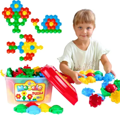 Produktbild von Mosaik-Bausteine 52 Teile Puzzle Farben Set