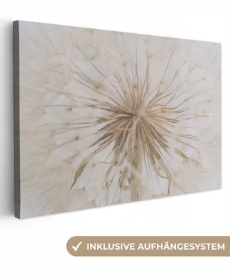 Produktbild von MuchoWow® - Leinwandbilder - Blumen - Löwenzahn - Entwurf, Wandbild, Wanddeko Bilder Wohnzimmer, 120x80 cm