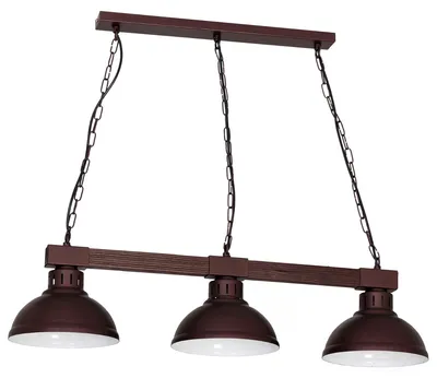 Image de Lampe suspendue triple sur poutre en bois HAKON 9054 Luminex