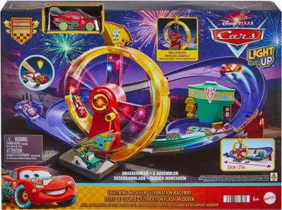 Zdjęcie produktu dla Disney Pixar Cars JMT57, Zestaw pojazdów i torów, 4 lat(a), LR44, Plastik, Metal, Wielobarwny