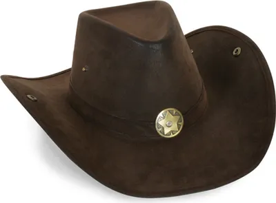 Produktbild von Western Cowboy Sheriff Hut Wildleder Optik Gr. 58 Karneval Fasching Halloween Party Cosplay