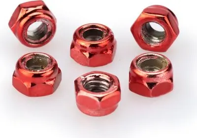 Produktbild von PUIG 0735R Muttern aus Anodisierten Aluminium  passend fuer UNIVERSAL UNIVERSAL Rot