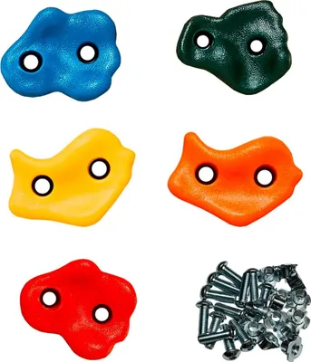 Image de KANGUI Lot de 5 Pierres à grimper d'escalade pour structures de jeux - Fixations incluses
