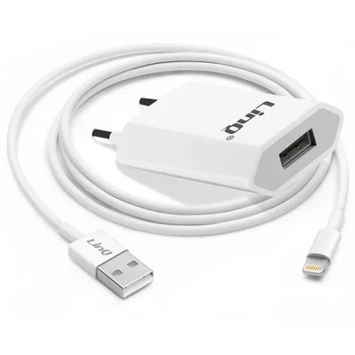 Immagine prodotto di Alimentatore USB + cavo USB/Lightning, LinQ bianco
