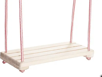 Produktbild von Kinderschaukel Holzschaukel Schaukelsitz aus Holz Schaukel Holz Haus Unlackierte NATUR