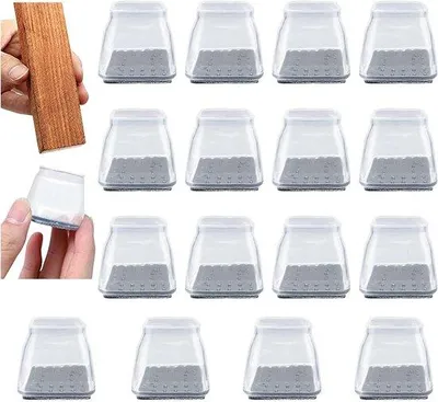 Produktbild von Famanu Stuhlbeinschutz - Silikon Stuhlbeinschoner mit Filzpolstern für den Schutz von Holz- und Laminatböden