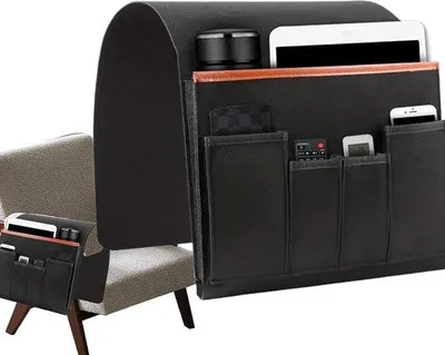 Imagen del producto de Organizador para mesa auxiliar - Organizador para sala de estar - Diseño estable con base antideslizante - 5 compartimentos - Color