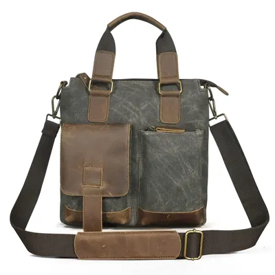 Produktbild von Wasserdichte Umhängetasche aus Canvas und Leder