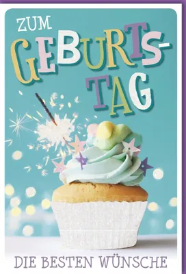 Produktbild von Geburtstag - Glückwunschkarte im Format 11,5 x 17 cm mit Umschlag