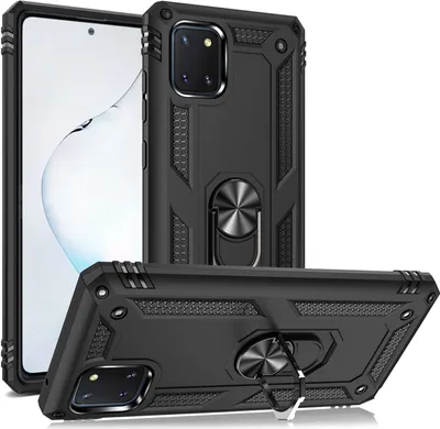 Immagine prodotto di NALIA custodia ad anello per Samsung Galaxy Note10 Lite, protezione del telefono cellulare borsa cover custodia nera