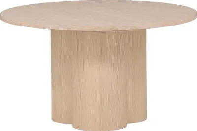 Image de FURNLUX Table basse Olivia Chêne 80cm / Hauptfarbe : Beige / Dimensions : 80 x 80 x 45 cm