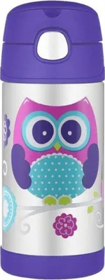 Produktbild von Kinder-Thermoskanne mit Thermos 0,35l Stroheule