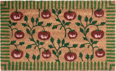 Zdjęcie produktu dla BELIANI Wejściowa wycieraczka naturalna włókno kokosowe antypoślizgowe podszycie 45x75 cm wzór w warzywa tradycyjna