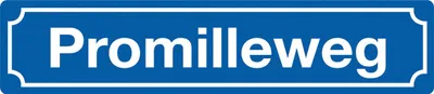 Produktbild von Promilleweg, Straßenschild - Magnet, Blech 16 x 3,5 cm, STR-M 002