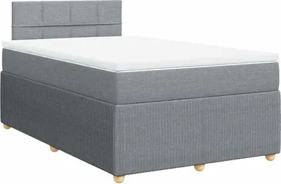 Productafbeelding van vidaXL Boxspringbed met matras, lichtgrijs, 120x190 cm, gestoffeerd