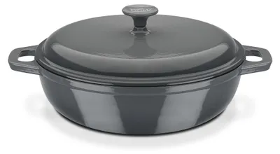Produktbild von GSW Gusseisen Schmortopf Grey Shadow 30cm / 4,5 Ltr., Gusseisen, Schmortopf mit Deckel ø ca. 30 x H 9,0cm