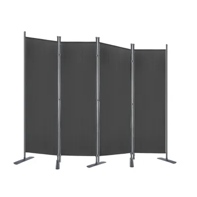 Obrázek produktu pro XMTECH, paravan, 4 díly, rozdělovač prostoru, clona, 225 x 180 cm, antracitová barva