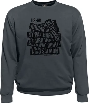 Produktbild von Übergrößen Sweatshirt AHORN SPORTSWEAR Kodiak schwarz Iron Grey 3XL