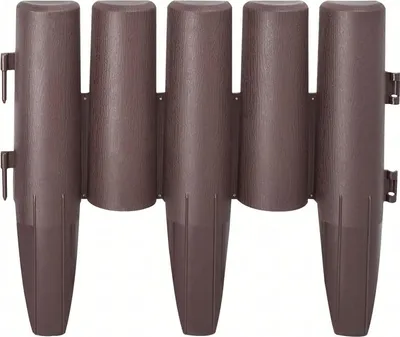Produktbild von Gartenpalisade Rasenkante braun 28,5x23,8cm Kunststoff 10er-Set