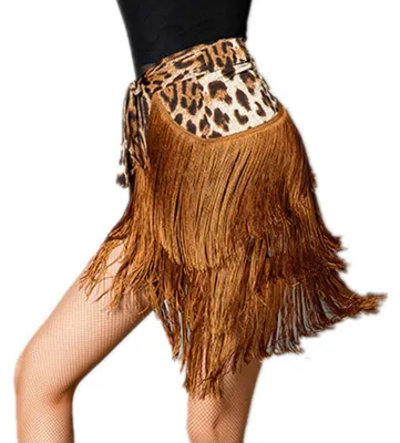 Immagine prodotto di Elzusha - Gonna da ballo da donna, adatta per balli da sala e latino, con frange