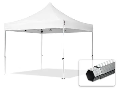 Produktbild von TOOLPORT 3x3m Aluminium Faltpavillon, ohne Seitenteile, weiß