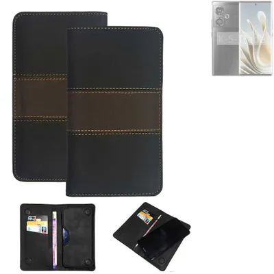 Produktbild von K-S-Trade Hülle Handyhülle kompatibel mit Nubia Z50S Schutzhülle Walletcase Bookstyle Tasche Schutz Case Handytasche Wallet Cover Kunstleder
