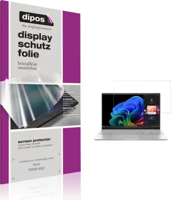 Produktbild von 2x Schutzfolie für Asus 90NB14Q2 klar Displayschutzfolie Folie Display Schutz dipos